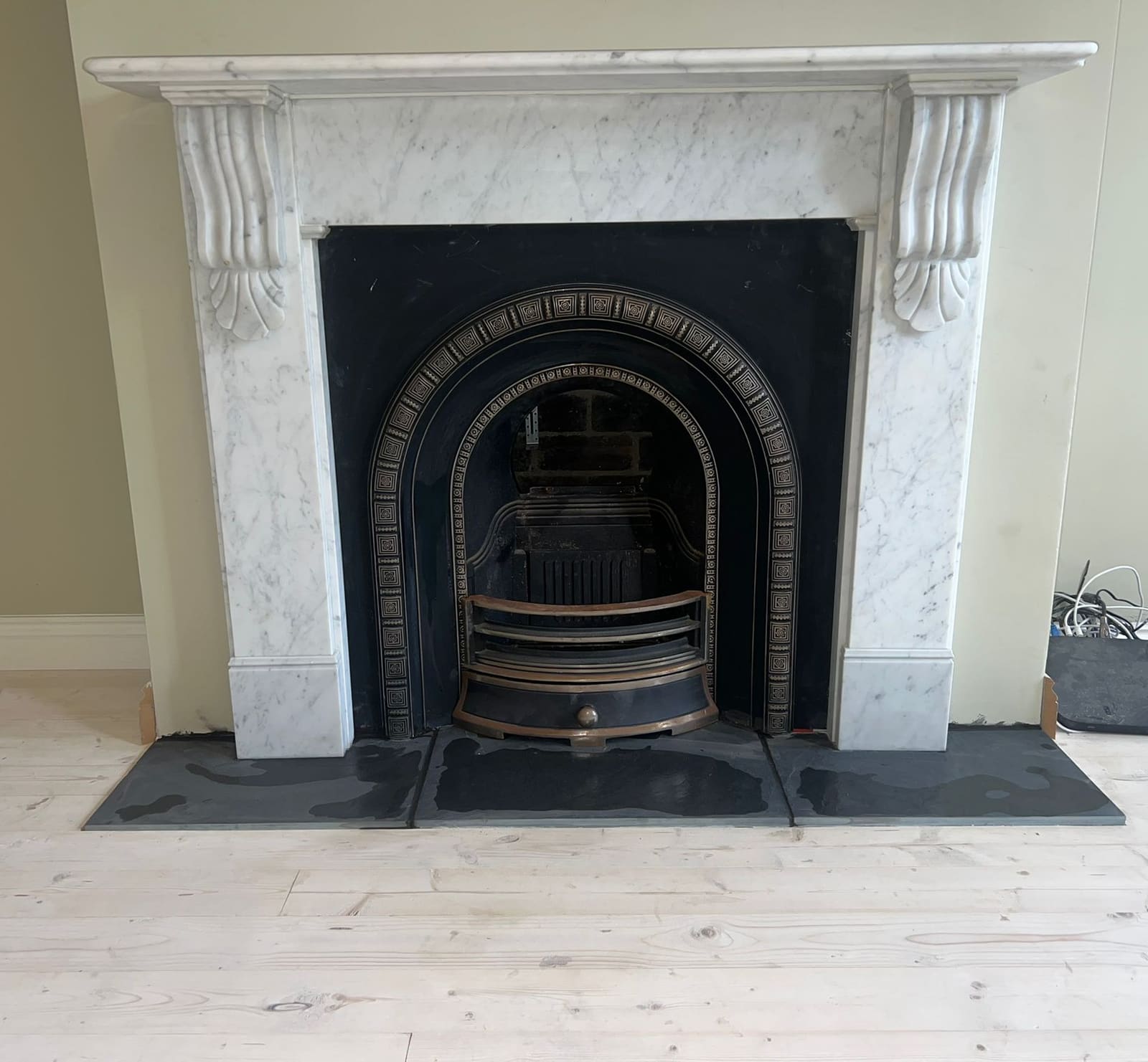 Marble Fireplace Surround - after